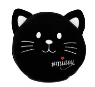 Daugiafunkcinė kelioninė pagalvėlė #Miaou juoda katė